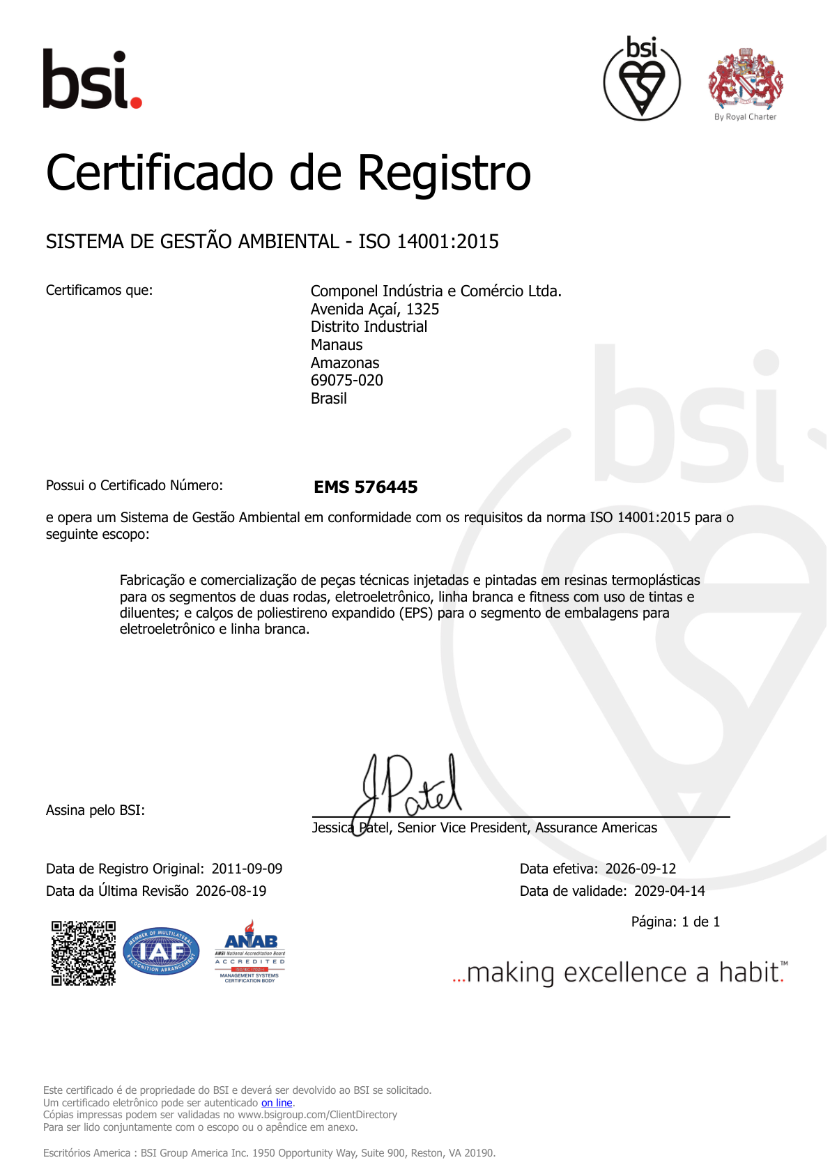 Certificado ambiental
