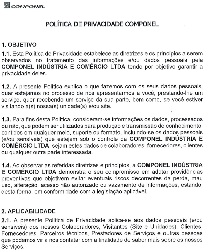 LGPD - Política de Privacidade